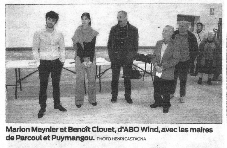Jean-Jacques Gendreau et Claude Rouzeau aux côtés d'Abo Wind