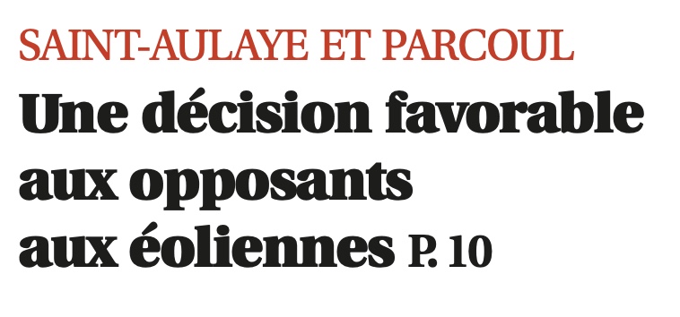 Puymangou : Une décision du Conseil d'État favorable aux opposants aux éoliennes